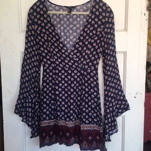 Forever 21 size small navy print dress